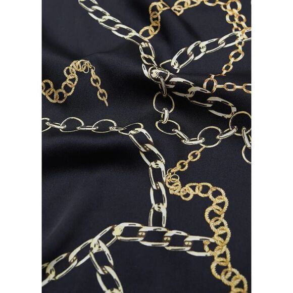 MANGO Wide Leg Pants Printed Chains New - Picture 5 of 5
